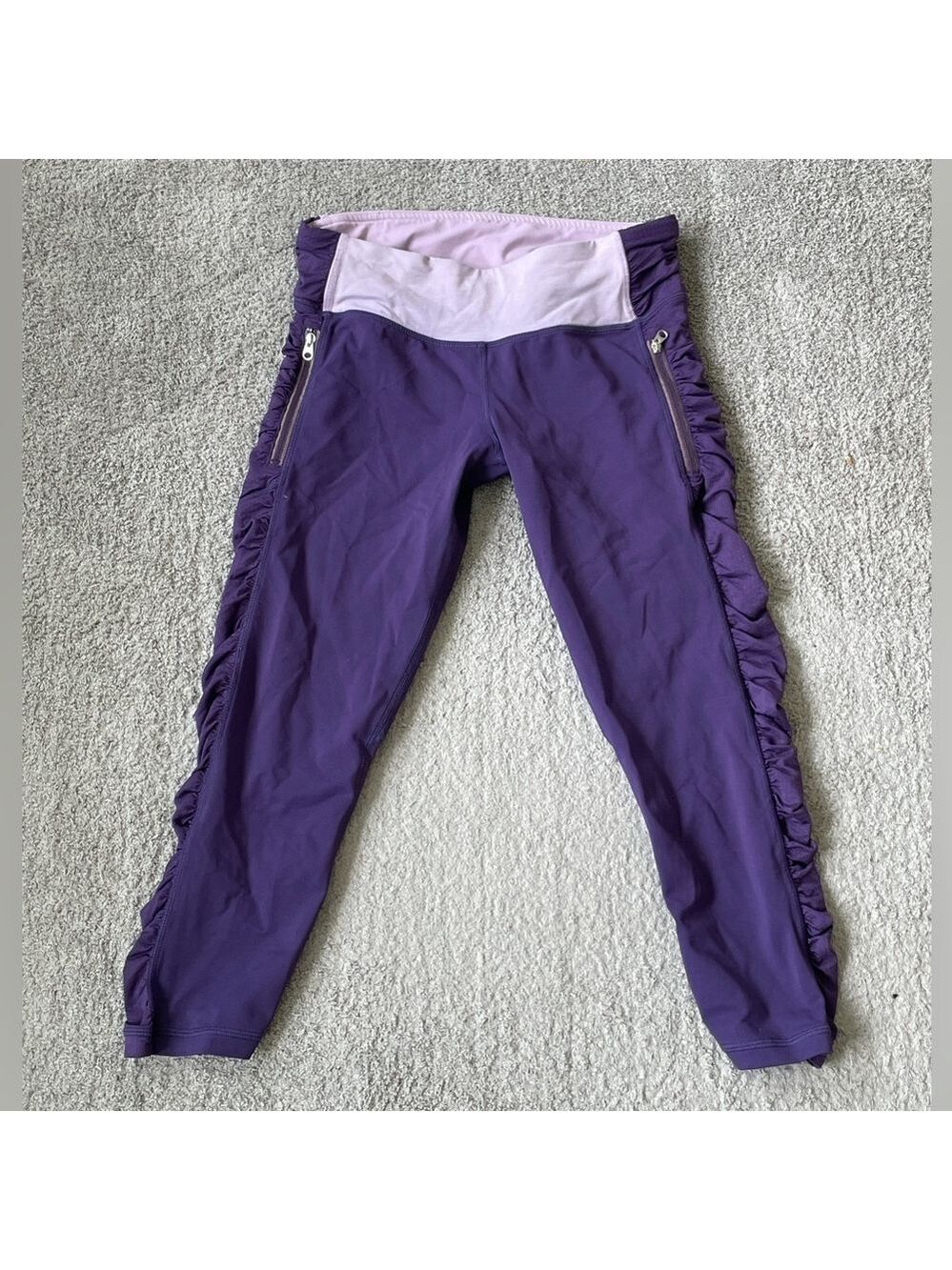 VGC Lululemon Insight Cropped Leggings - Power Purple / Tender Violet - Sz 6